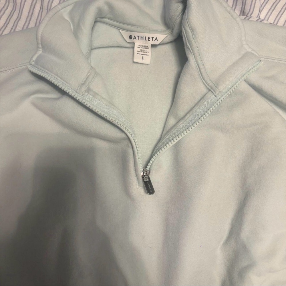 Athleta Soft Blue Zip Pullover